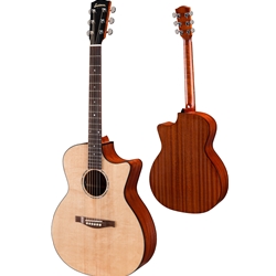 Eastman PCH1-GACE Grand Auditorium Cutaway Electric Acoustic Guitar - Bag Included